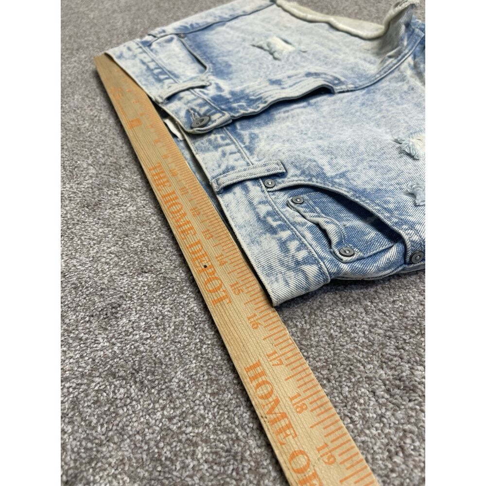 Y2K 2000s indie sleaze Forever 21 Acid Wash Micro Mini Jean Shorts Sz 29 Cut Off - Picture 7 of 12